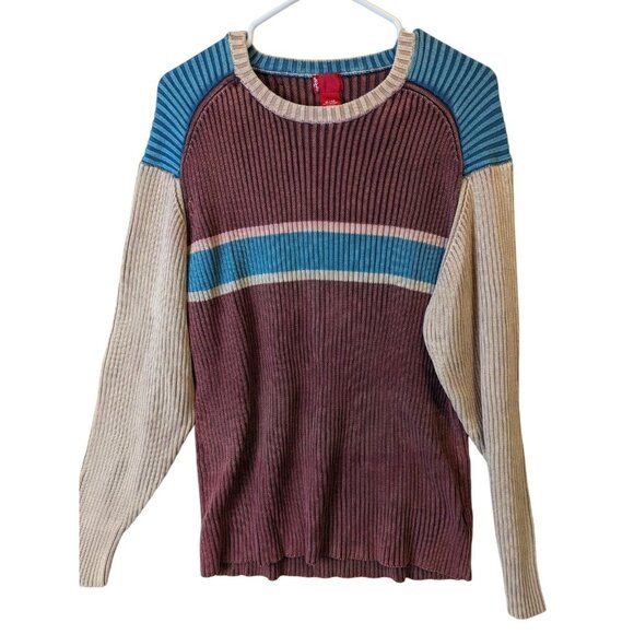 Levis Sweater Men size XL Multicolor Pullover 100% Cotton Crew Neck Vintage Rib - Picture 1 of 13